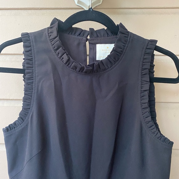 Kate Spade black size 6 dress with ruffle details and pockets - Picture 2 of 8